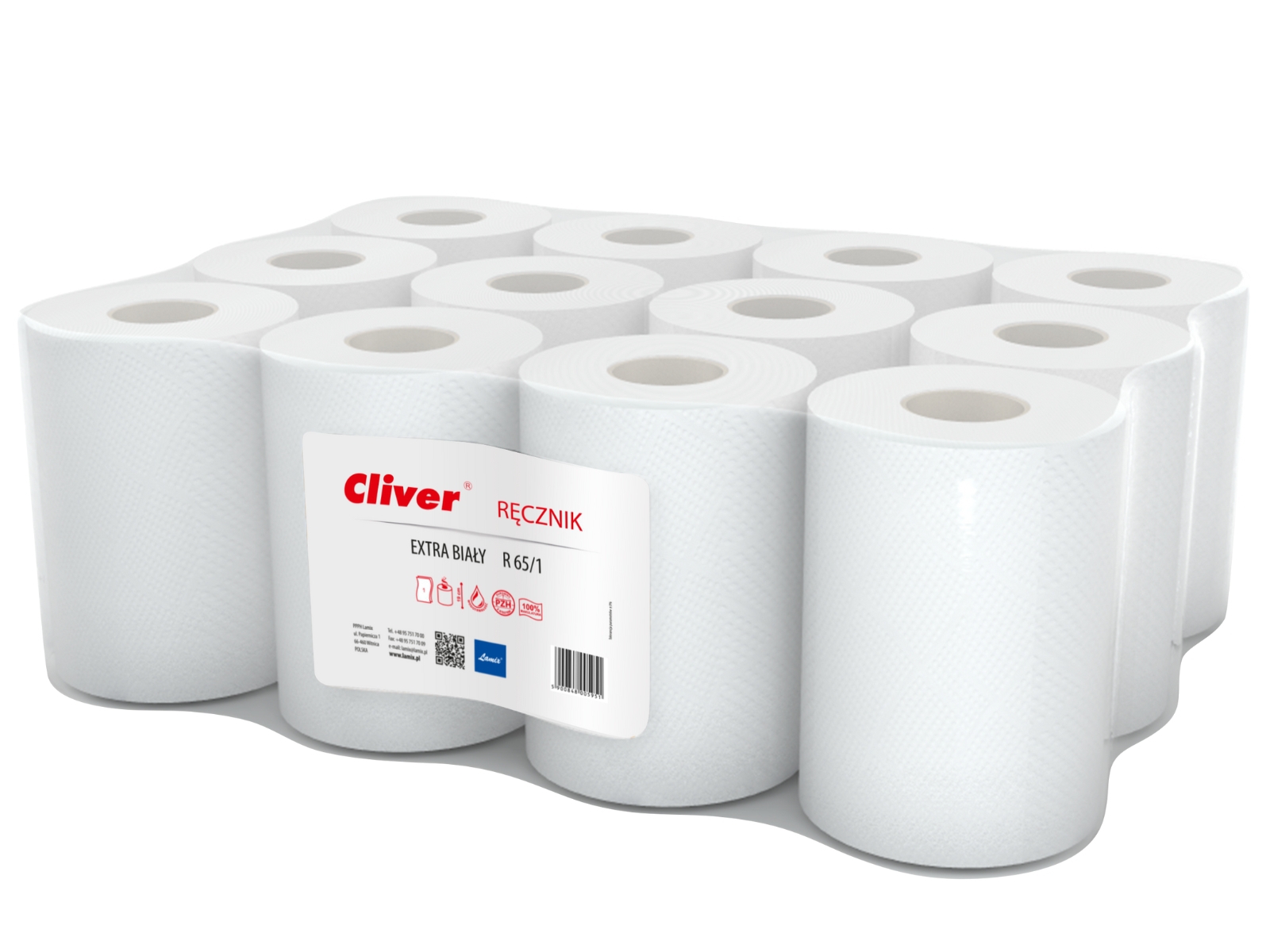 Ręcznik S 1W Cliver 5951 65m 12 rolek